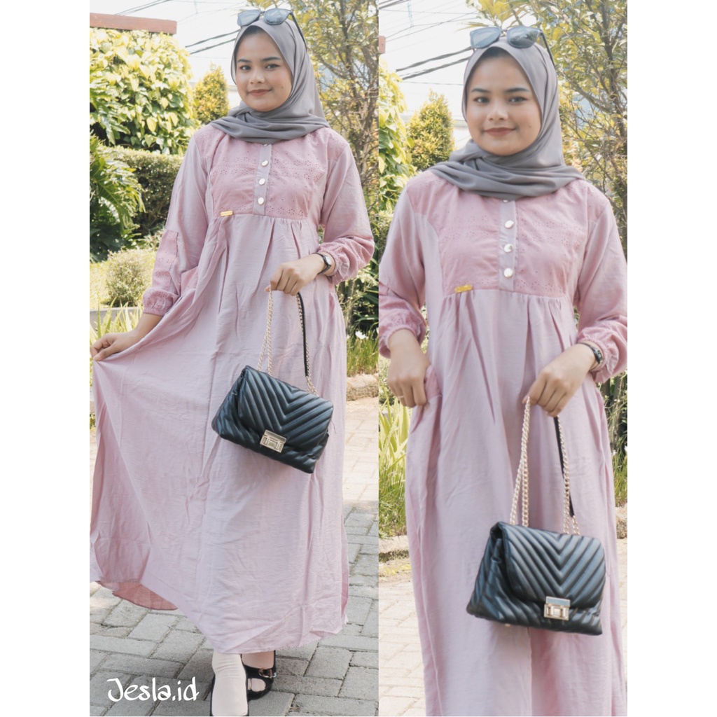 GAMIS WANITA MILEA DRESS BO BAHAN POLO LINEN MIX RENDA LD 100 - 110 CM PJ 10 CM PJ TANGGAN 55 CM WARNA ( WHITE / BLACK / DUSTY / LAVENDER/ TOSCA ) GAMIS LEBARAN 2023 MODEL GAMIS TERBARU MAXY DRESS MUSLIM MODERN DRESS MUSLIM MEWAH CANTIK DAN KEKINIAN