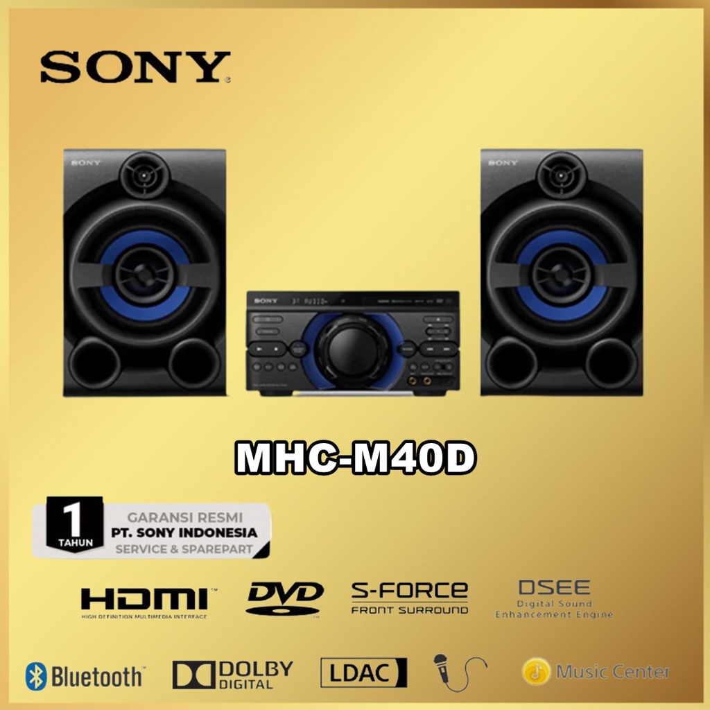 SONY MHC-M40D High Power Audio System with DVD Hi-Fi MHC 40 M40 D