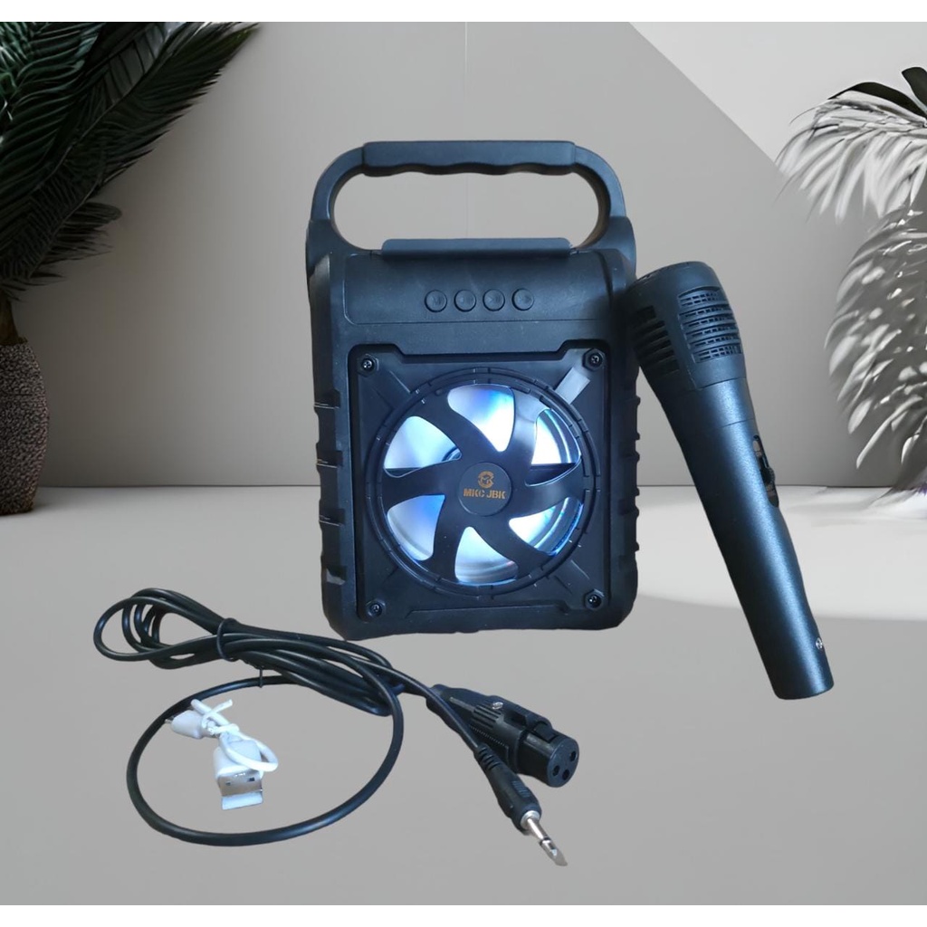 Speaker JBK 666 Portable Bluetooth Karaoke Free Microphone
