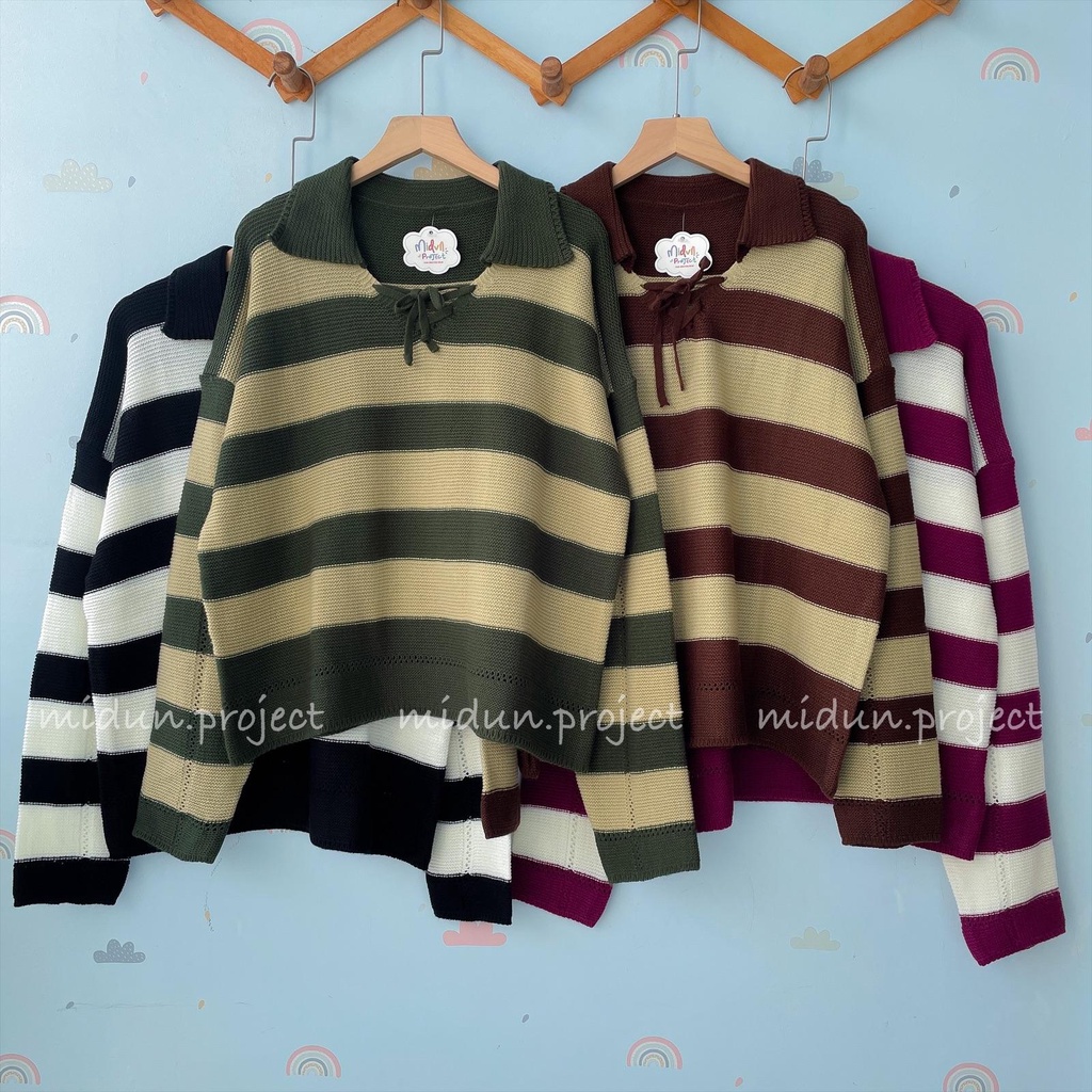 AYUKA CROP KNIT | ATASAN RAJUT KOREA