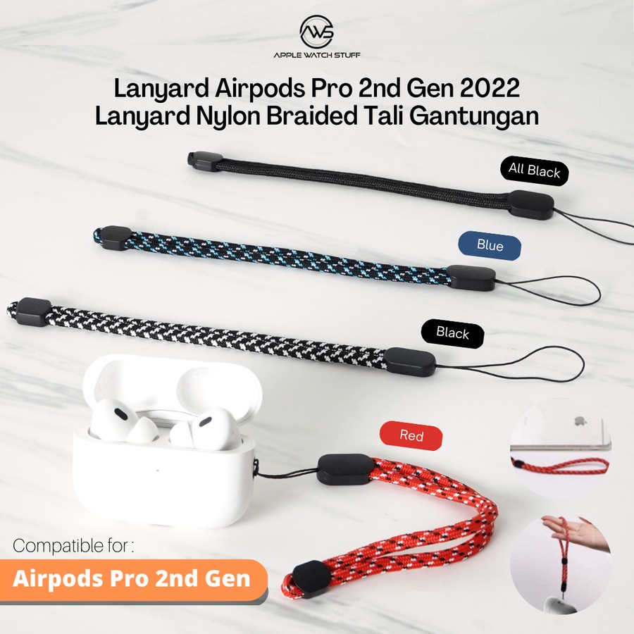 Lanyard AirPods Pro 2 2022 Lanyard Nylon Braided Tali Gantungan