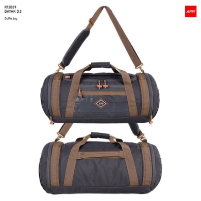 REI TAS TRAVEL BAG TAS PAKAIAN DAYAK 0.3 BLACK GREY