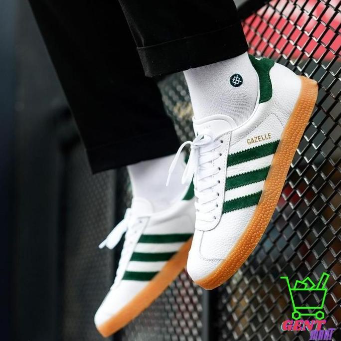 Sale  Sepatu Sneakers Original Adidas Gazelle Vintage White Green Berkahhabadii