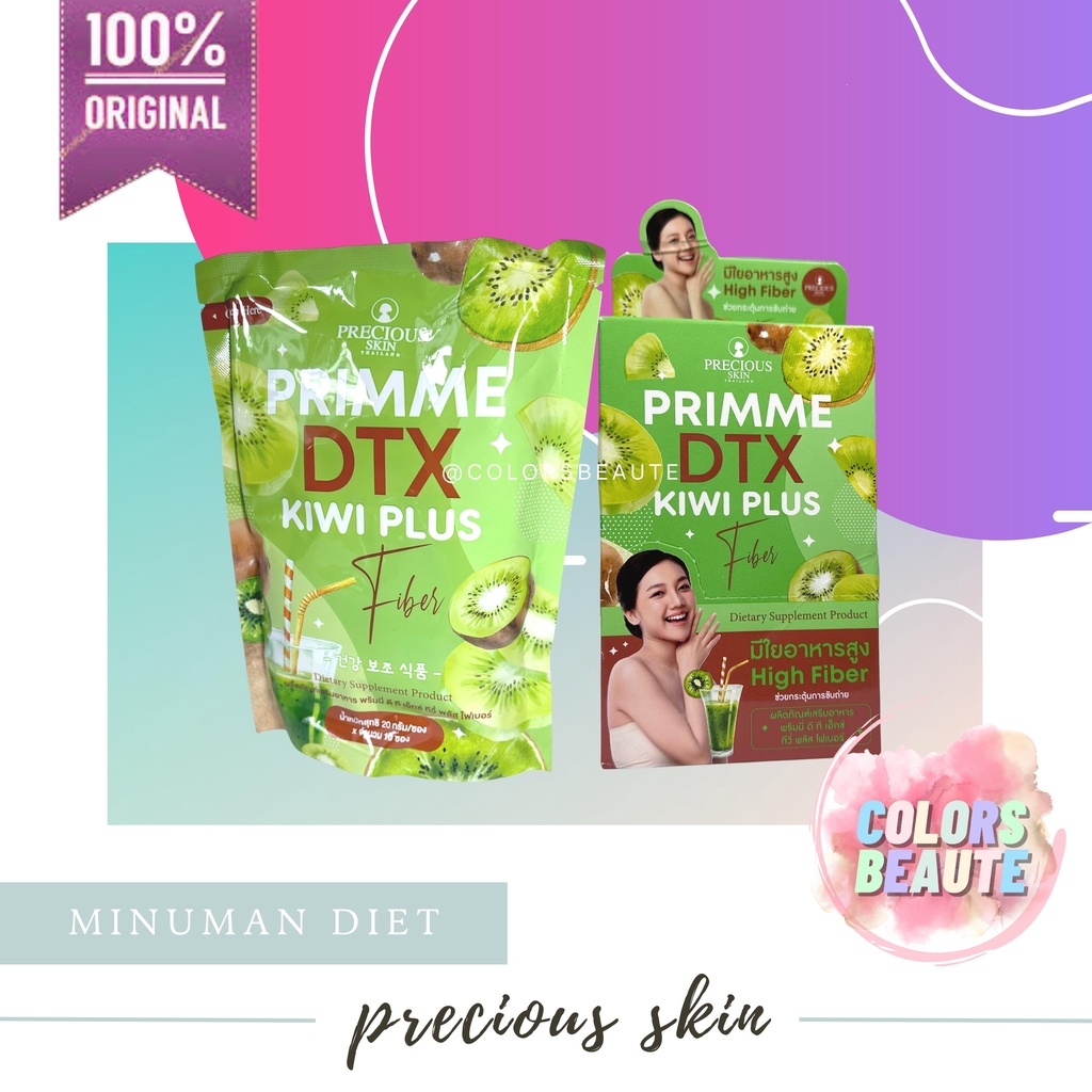 PRECIOUS SKIN PRIMME DTX KIWI PLUS FIBER / minuman diet / suplement diet