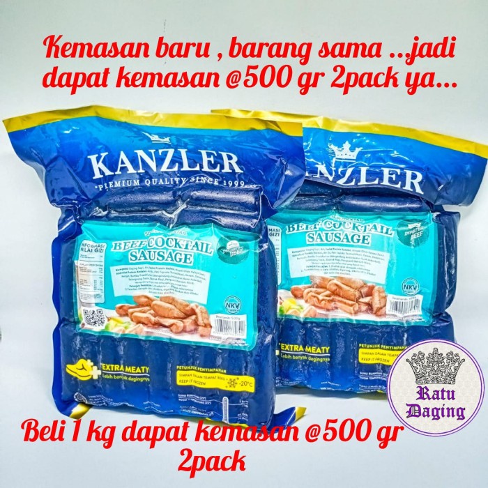 

Sosis Beef Cocktail Kanzler / Sosis Sapi 1kg