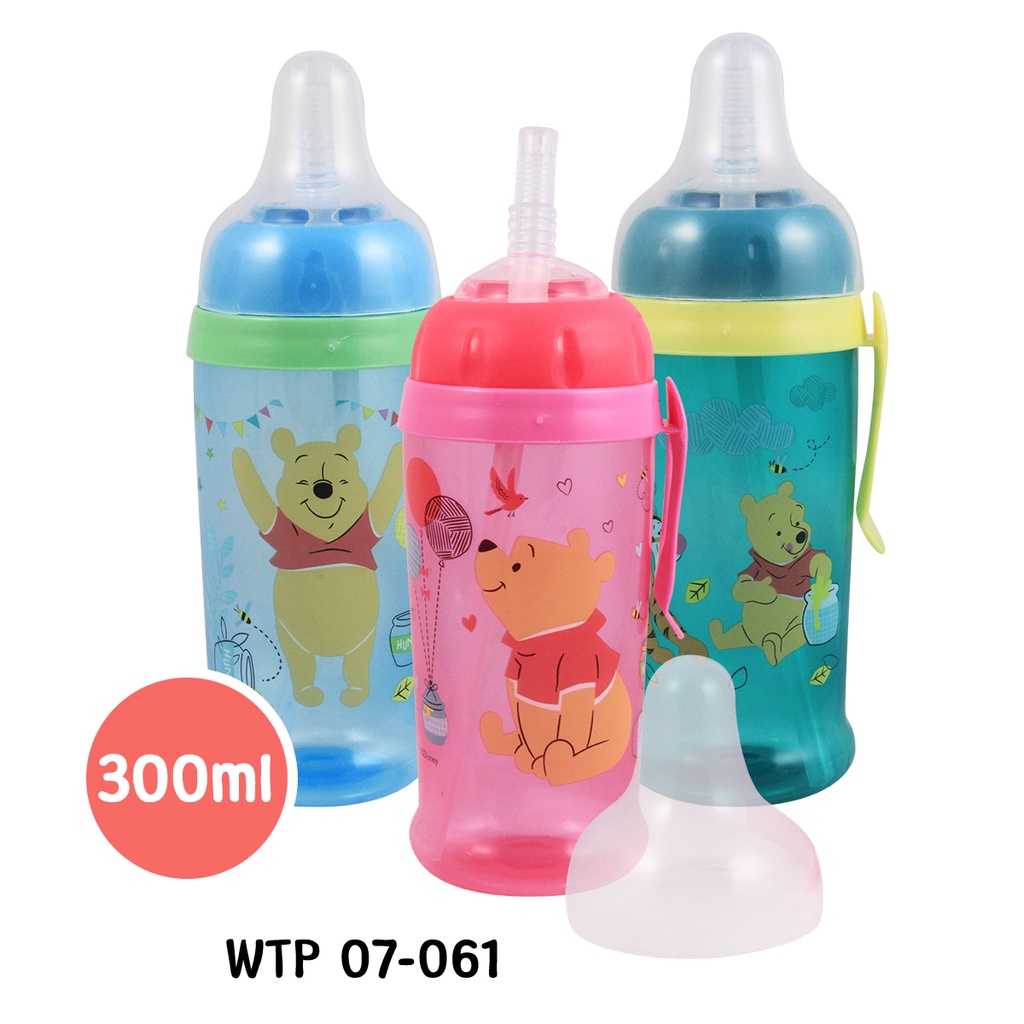 Winnie The Pooh Bottle / Botol Minum Anak Dengan Sedotan /Alat Makan Bayi Peralatan Makan Bayi