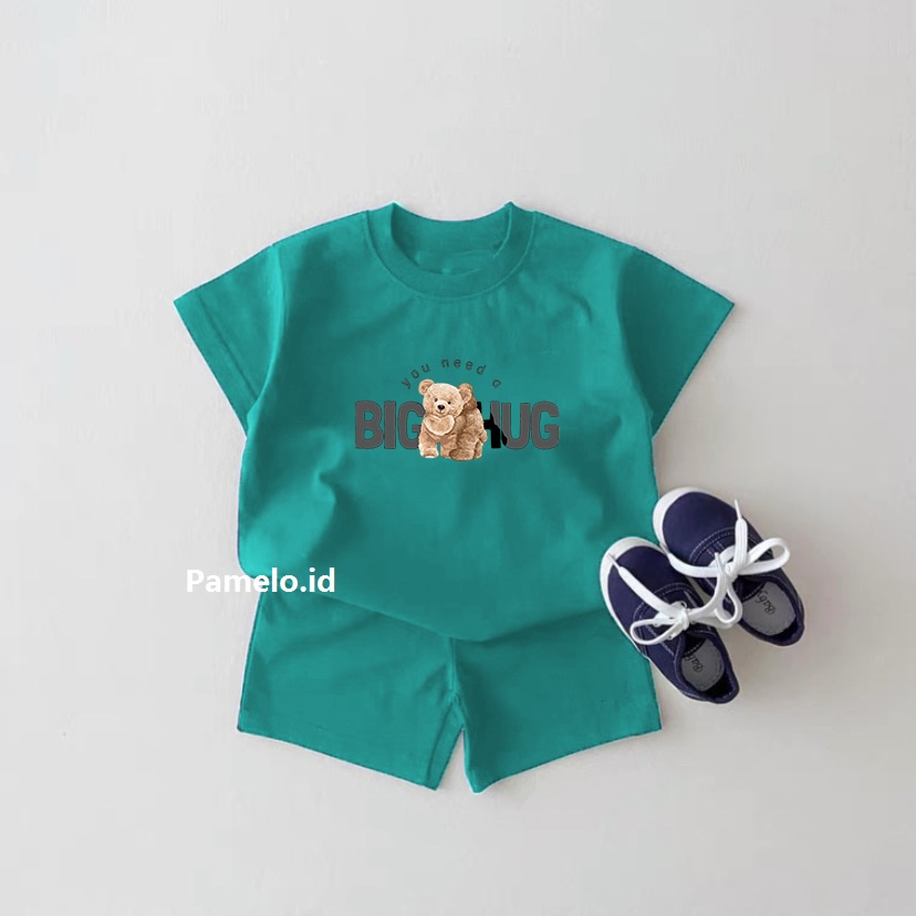 Pamelo.id Set Anak Viral / Hug Bear / Fashion Anak / Stelan baju anak / Korea Style / Set Balita