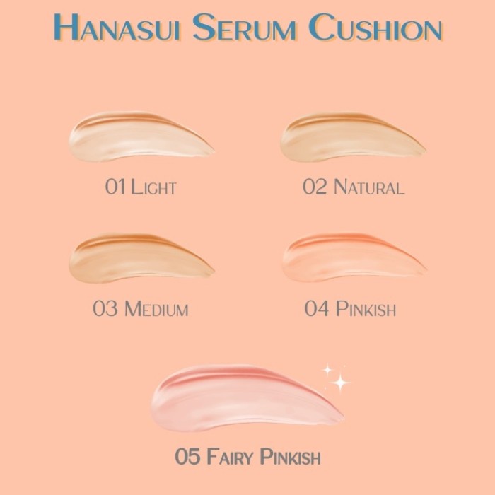 ❤ RATU ❤ Hanasui Serum Cushion 15g Foundation Perfect Coverage | Natural Dewy Finish BPOM✔️