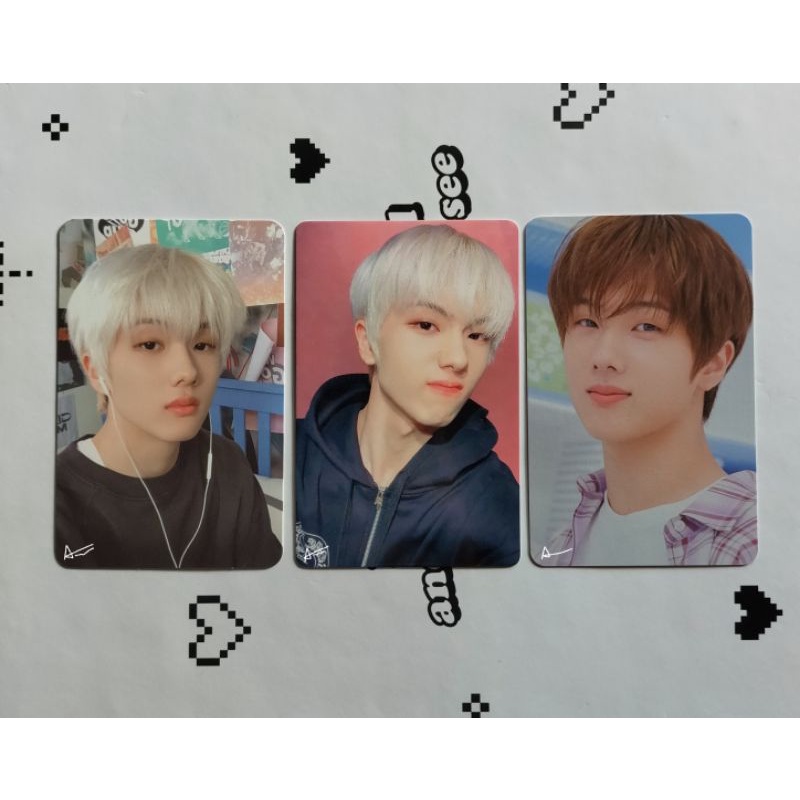 [take all] jisung earphone postcard book beatbox, yzy r1 glimo, concept trading card laundry