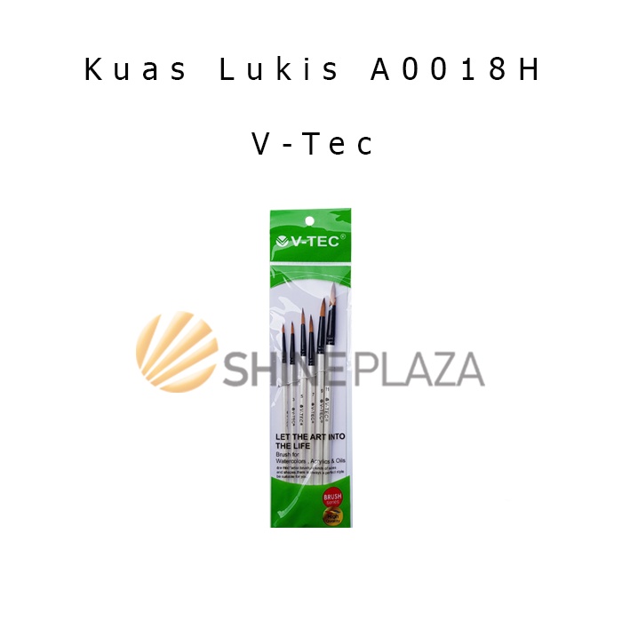 

Kuas Lukis Brush V-Tec A0018H Set 6 - Kuas Lukis V-Tec A0018H