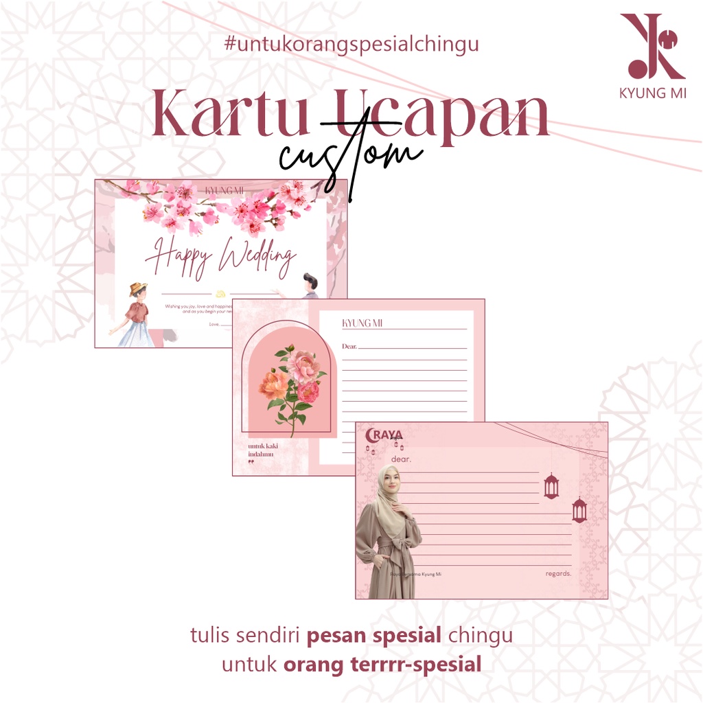 

Kyungmi card kartu ucapan custom