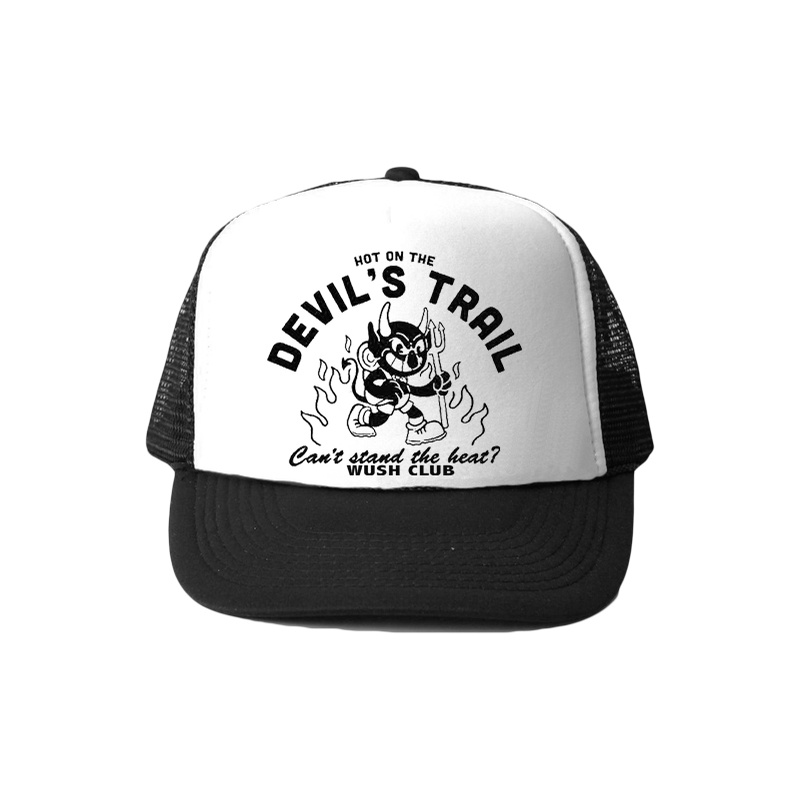 Wush Club Topi Pria Trucker hat Topi jaring Terbaru Devil