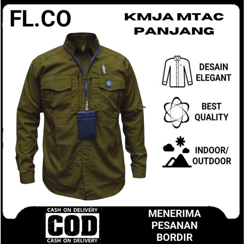 KEMEJA TACTICAL M-TAC LENGAN PANJANG - KEMEJA PDL LENGAN PANJANG - KEMEJA LAPANGAN TANGAN PANJANG