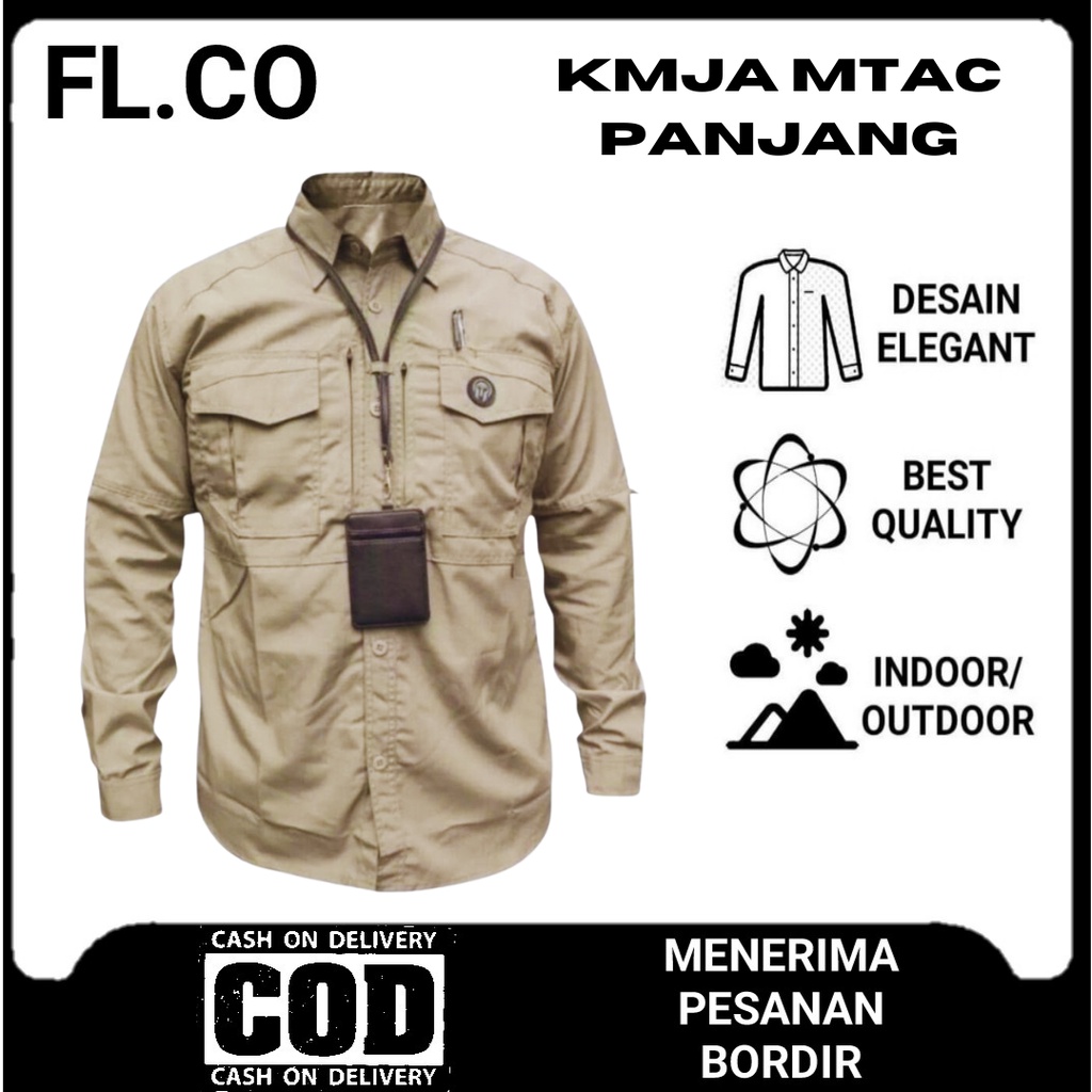 KEMEJA TACTICAL M-TAC LENGAN PANJANG - KEMEJA PDL LENGAN PANJANG - KEMEJA LAPANGAN TANGAN PANJANG