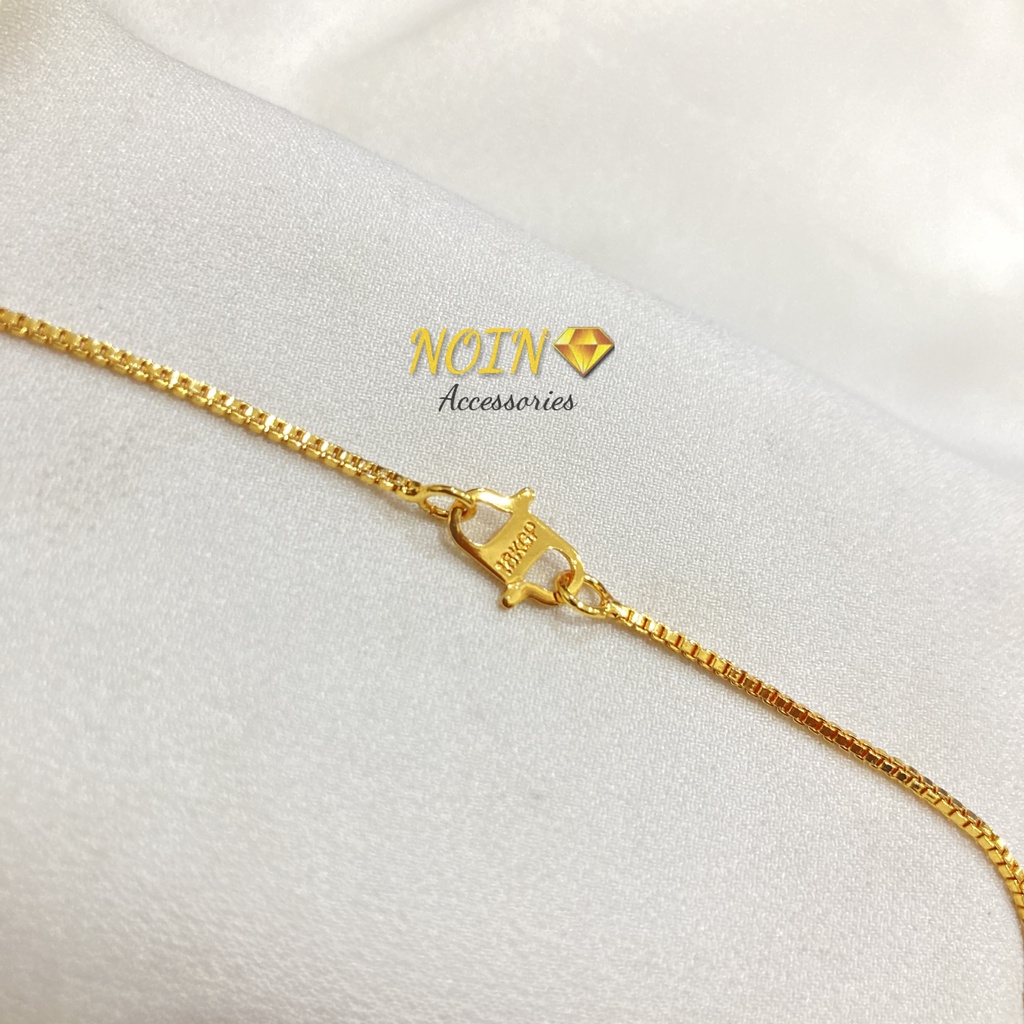 Kalung Liontin Lapis Emas Permata Mata Satu Zircon Macam Model Rantai Aksesoris Perhiasan