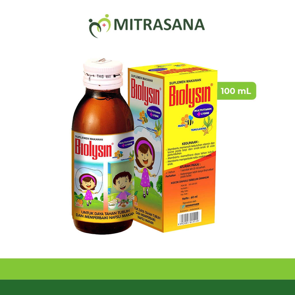 Biolysin Sirup 60 &amp; 100 Ml - Vitamin Anak