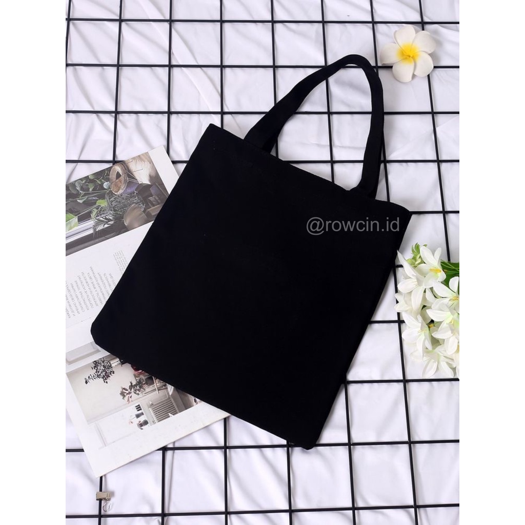 TOTEBAG POLOS BAHAN KANVAS TAS TOTE 40x35 cm