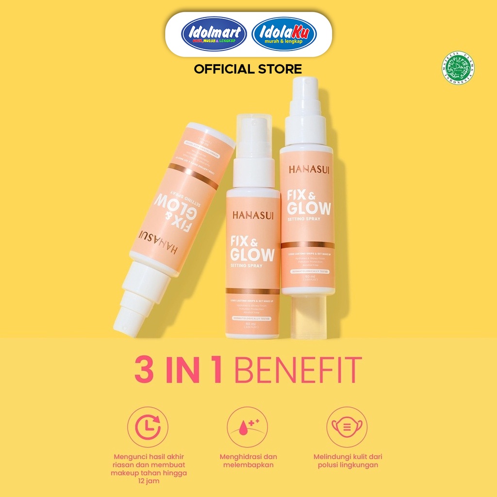 IDOLAKU Hanasui Fix &amp; Glow Setting Spray 60ml