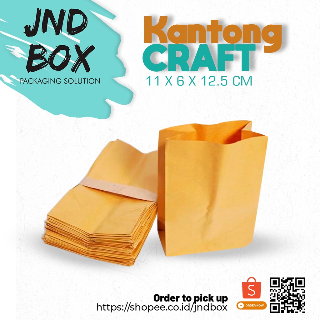 Kantongan Craft 11 x 6 x 12,5 cm (Min Order 50 Pcs)