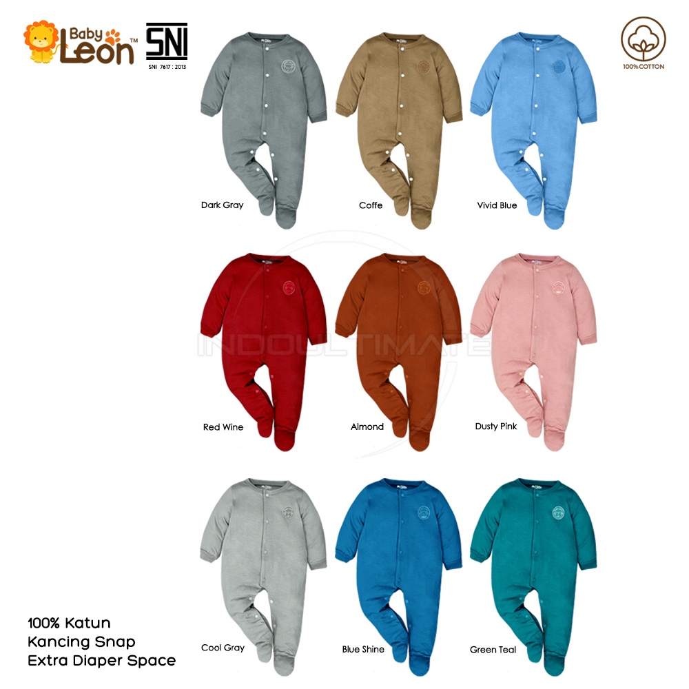 BABY LEON Setelan Baju Bayi Lengan Panjang Lengan Pendek + Celana Panjang Celana Pendek EARTH COLOR SM-901 SM-902 SM-905 SM-907 SM-909 Baju Bayi Baru Lahir Baju Tidur Bayi Baju Harian Bayi Sleepsuit Bayi Jumper bayi