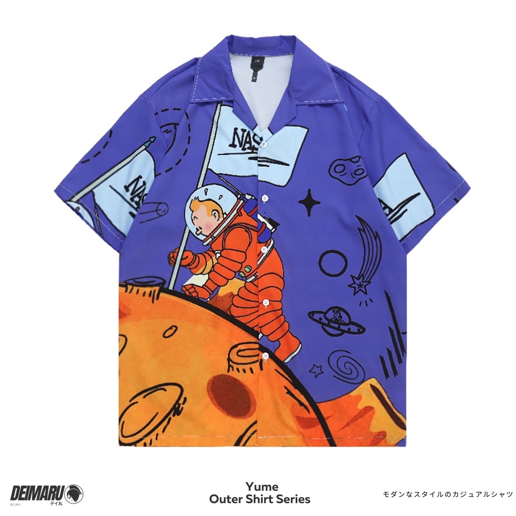 Kemeja Yume Jiyuu Shirt Series - Outer Casual Pria Wanita Vintage