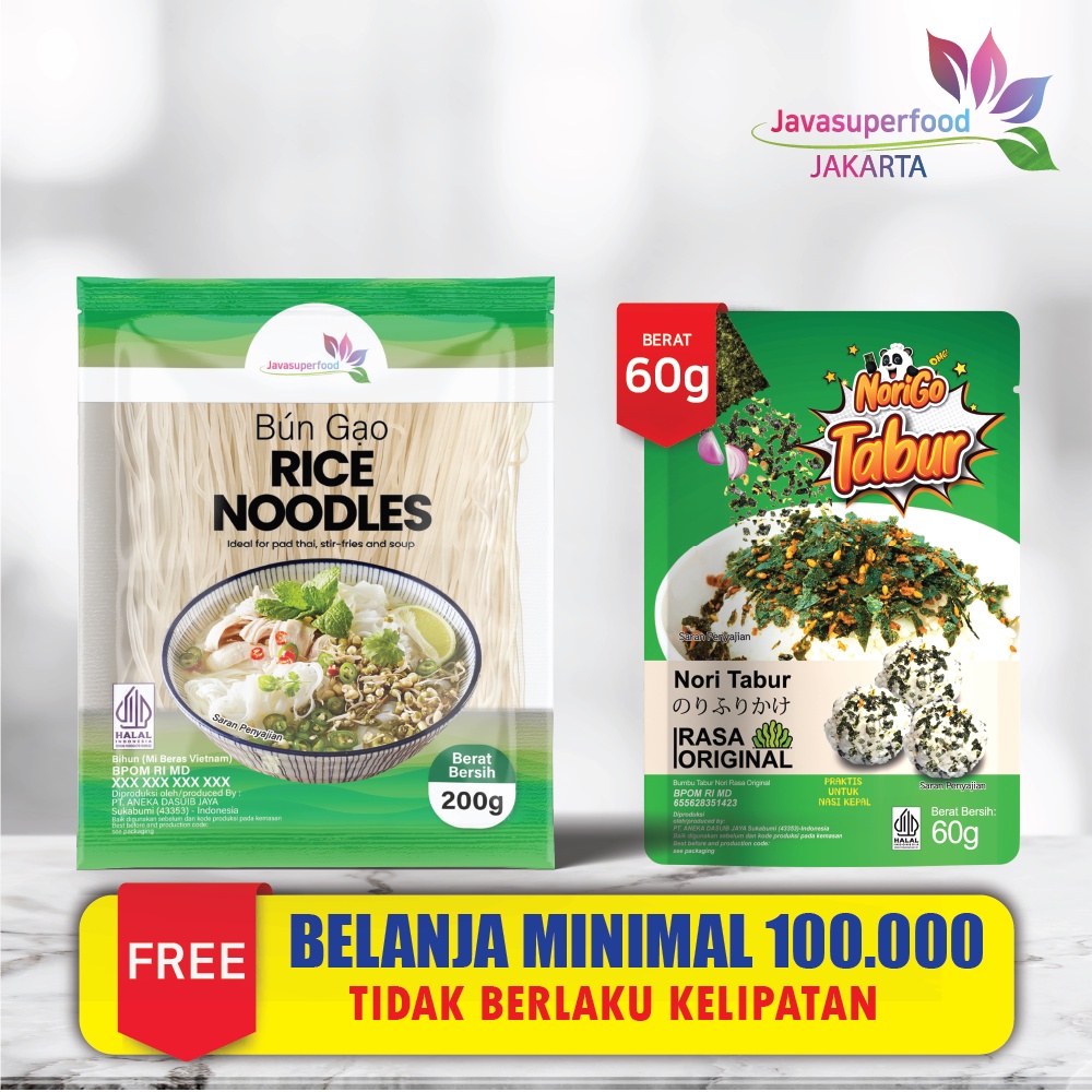 Rice Noodle / Kwetiaw Mie Beras Vietnam / Pho Soup BUN GAO [HALAL] - 200 Gram