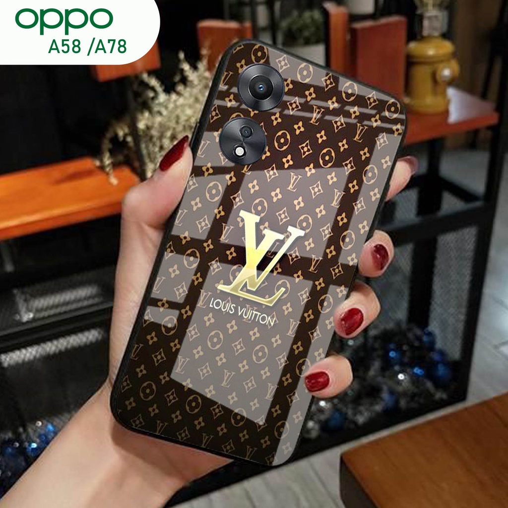 (S130) Case  Glass OPPO A58 A78 - casing Terbaru handphone - OPPO A58 A78  - pelindung handphone - O