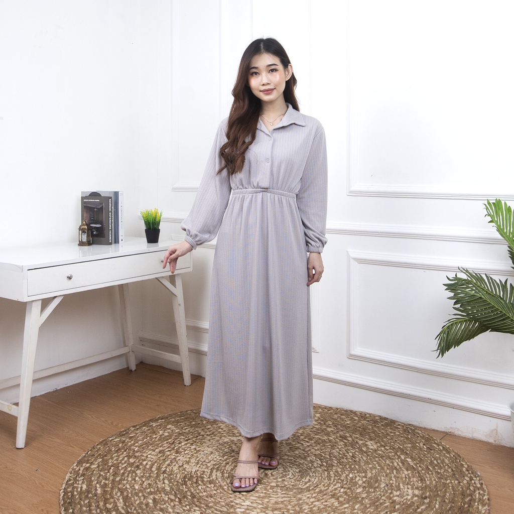 ZASKIYA - GAMIS ANNE KNIT CODORAY WANITA PREMIUM / DRESS MUSLIM BUSUI KOREAN STYLE