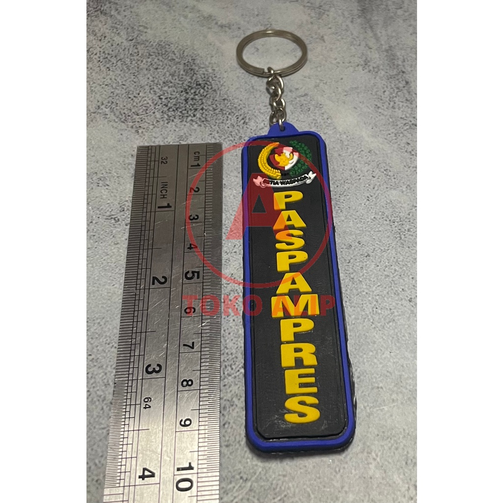 Gantungan Kunci Paspampres (Htm Biru) | Keychain | Gantungan Kunci Karet Paspampres