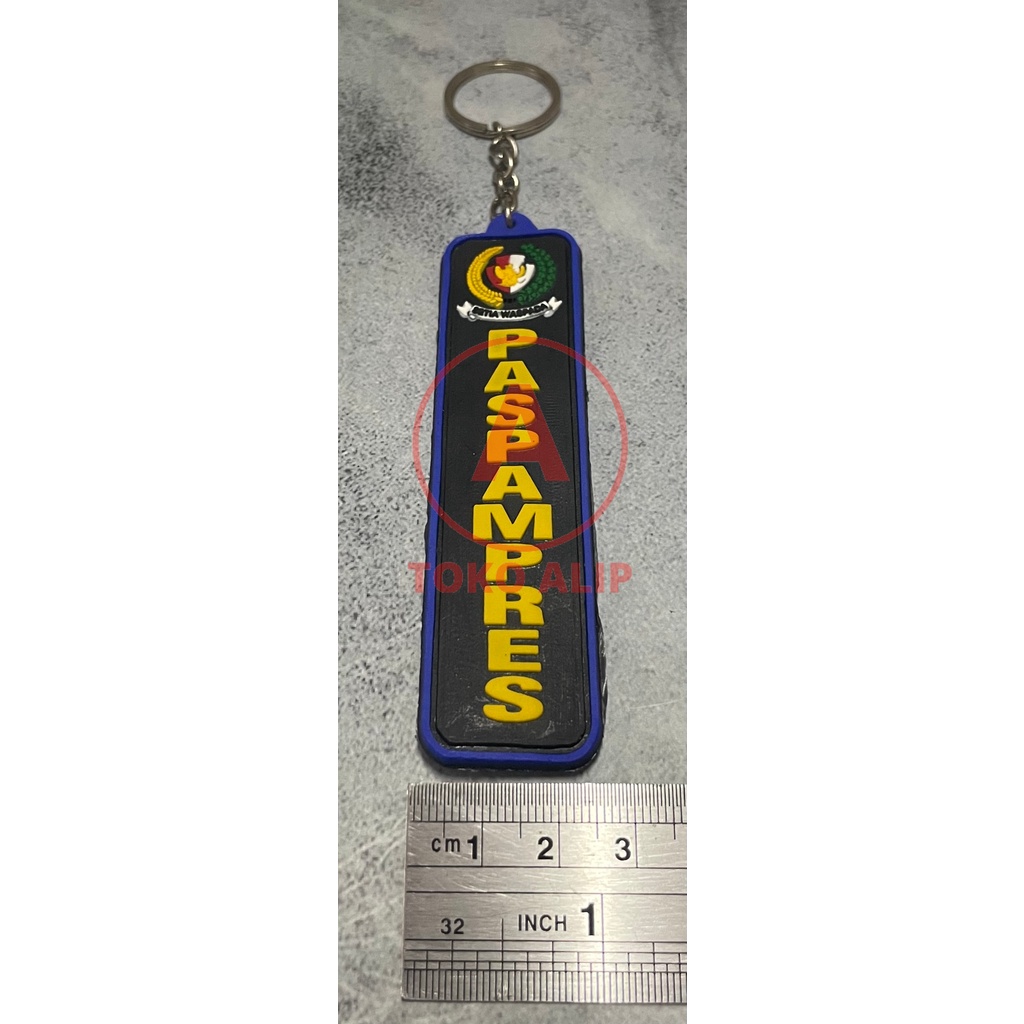 Gantungan Kunci Paspampres (Htm Biru) | Keychain | Gantungan Kunci Karet Paspampres