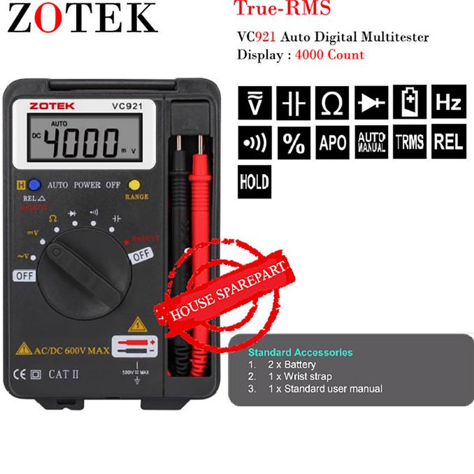 AVOMETER DIGITAL ZOTEK VC921 / MULTITESTER DIGITAL VC921 ORIGINAL