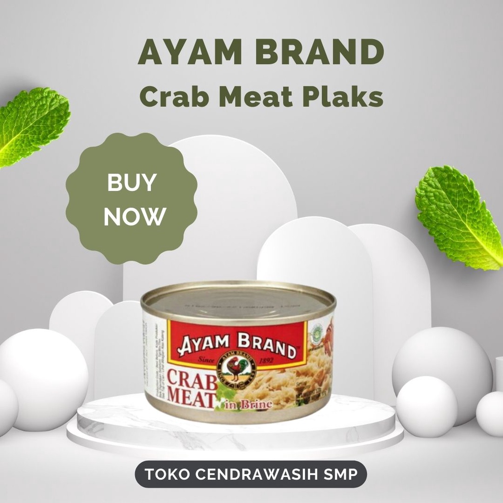 

Ayam Brand Crab Meat Plaks Daging Kepiting Dalam Kemasan Kaleng 170gr Kepiting Kaleng