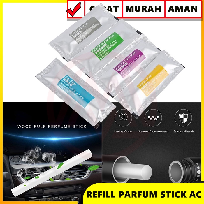 REFILL ISI ULANG SACHET Parfum Stik Mobil Pewangi Interior Mobil Ruangan Rumah Aroma Lemon Sea Elega
