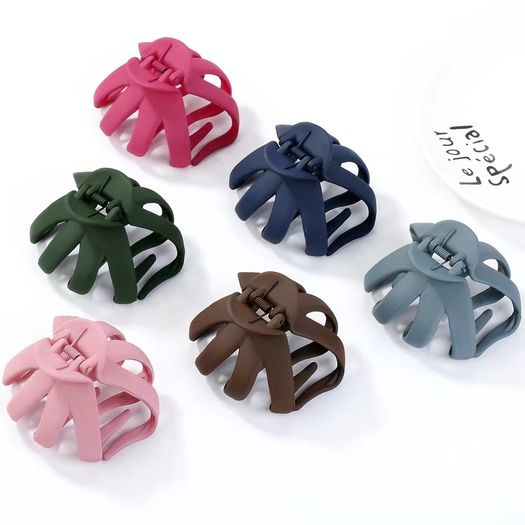 Jedai Doff 5cm Pilih Warna Jepit Rambut Matte Cakar 4 Jepit Ponytail Hair Claw Clips