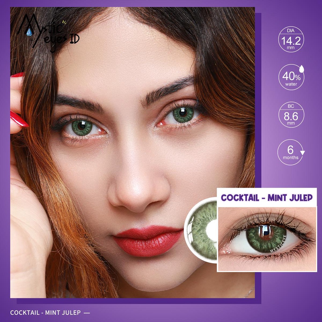 [COD] MYSTICEYES SOFTLENS NORMAL COCKTAIL SOFLENS WARNA 14.5MM KADAR AIR 40% LENSA KONTAK