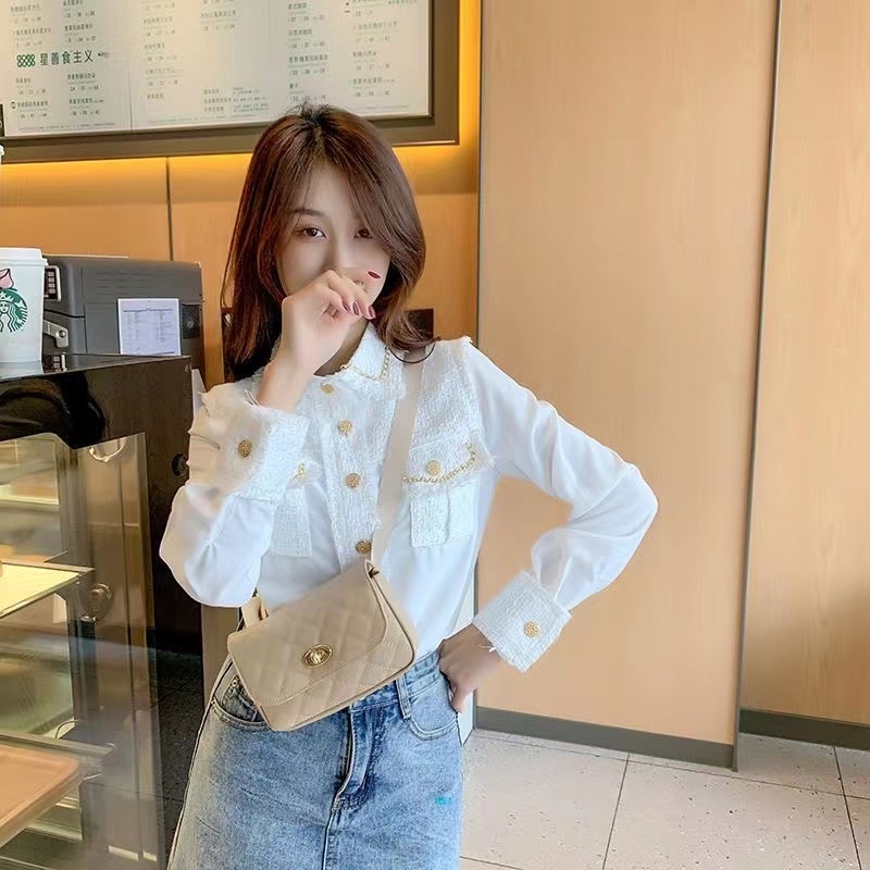 ASIN829 Tas bahu wanita impor, tas wanita mode, tas bahu gaya minimalis kecil T251 tas bahu lebar tali bahu tas bahu tas bahu