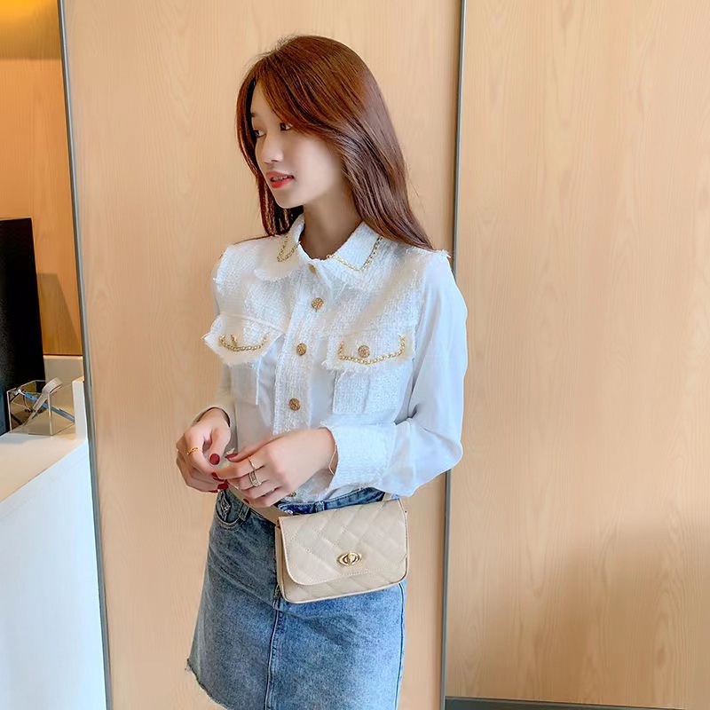 ASIN829 Tas bahu wanita impor, tas wanita mode, tas bahu gaya minimalis kecil T251 tas bahu lebar tali bahu tas bahu tas bahu