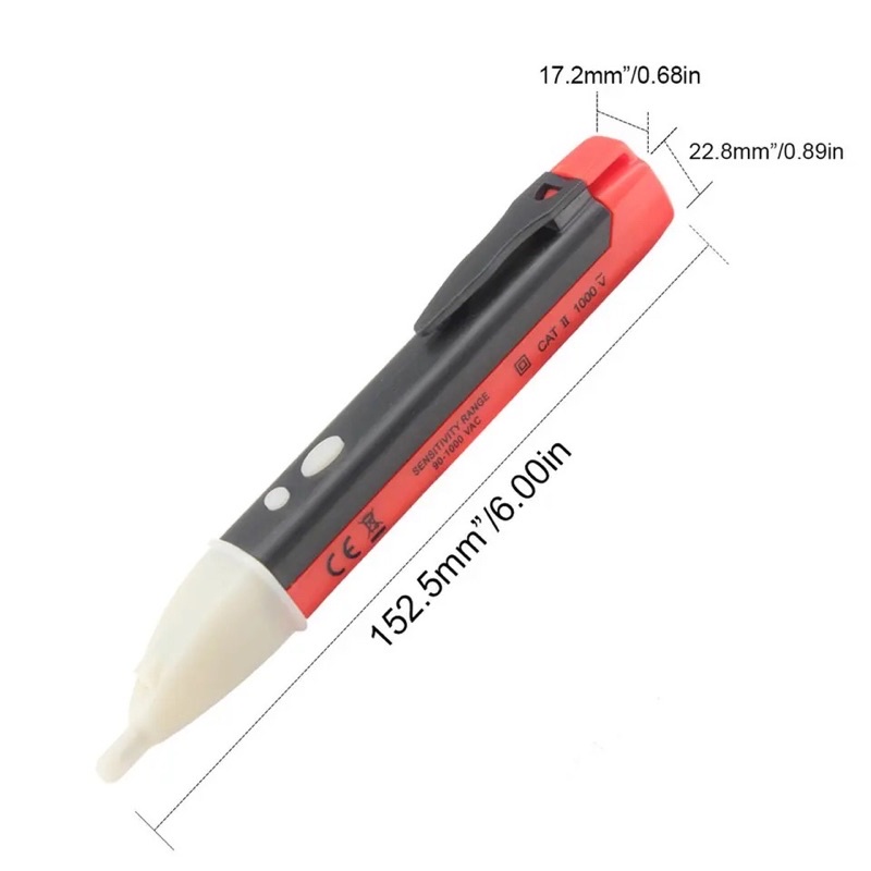 Listrik Detector Tes Pensil Lampu LED AC Tegangan Listrik Tester Volt