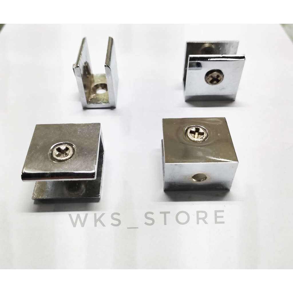 ambalan jepit kaca 10mm kotak persegi