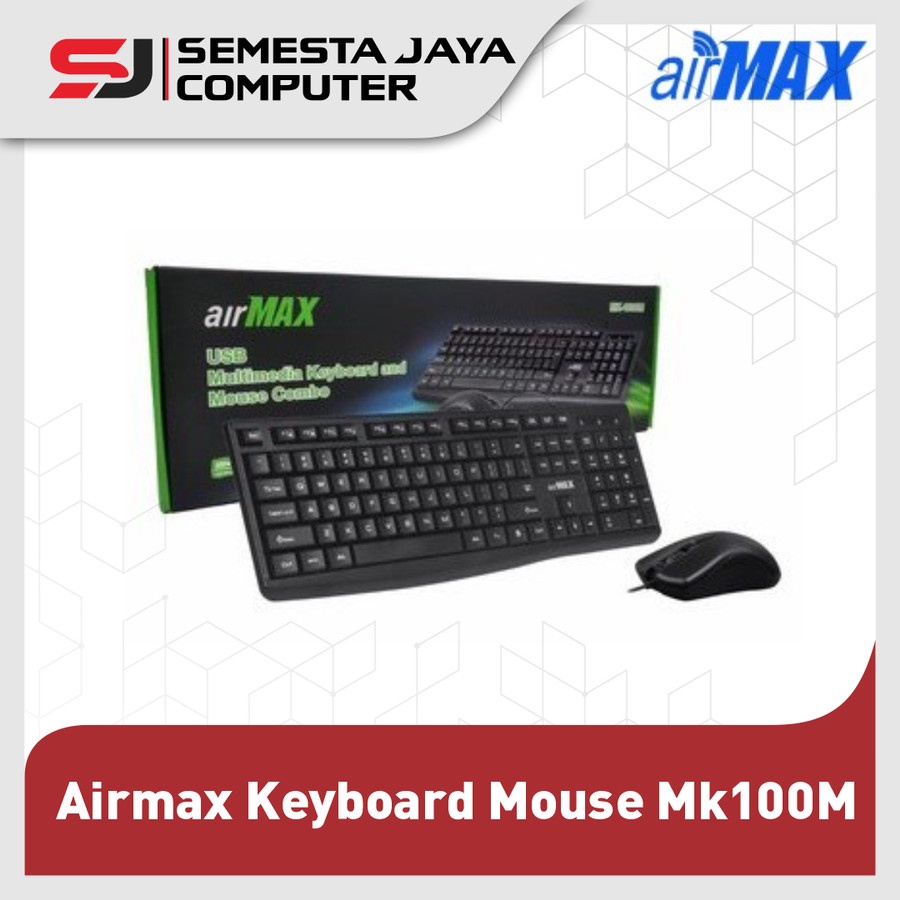 Keyboard Mouse Airmax Mk100M Mk-1000M Garansi 1Tahun Usb