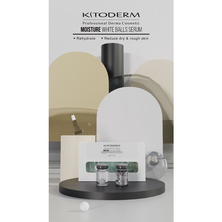 Kitoderm Moisture White Balls Serum 6.5ml Original/ Serum Merawat Kulit Berjerawat BPOM Aman