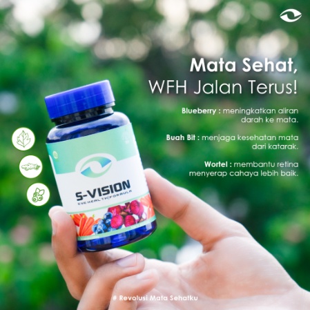 S-VISION ( Suplemen Kesehatan Mata Terbaik ) Herbal &amp; BPOM