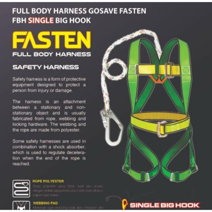 Full Body Harness Single Big Hook GOSAVE FASTEN