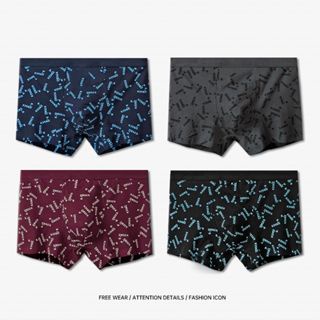 Sexy Mens Boxers Soft Breathable Letters Prints (L-XXXL) 12016