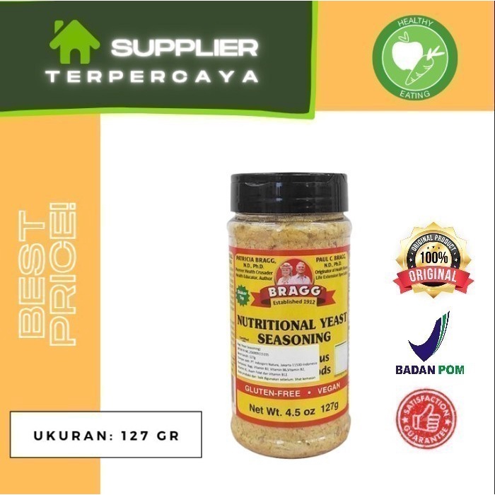 

[Ready-Stock]- Bragg Nutrition Yeast Seasoning 127gr | Penyedap Rasa Vegan Premium