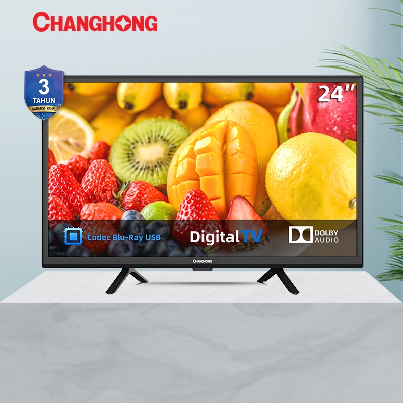 Changhong 24 Inch Digital LED TV (L24G5W) HD TV-DVBT2-USB Moive
