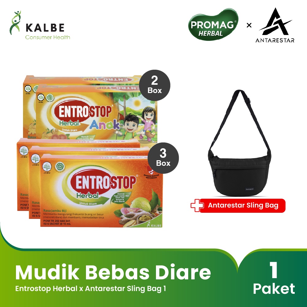 Mudik Bebas Diare : Entrostop Herbal x Antarestar Sling Bag