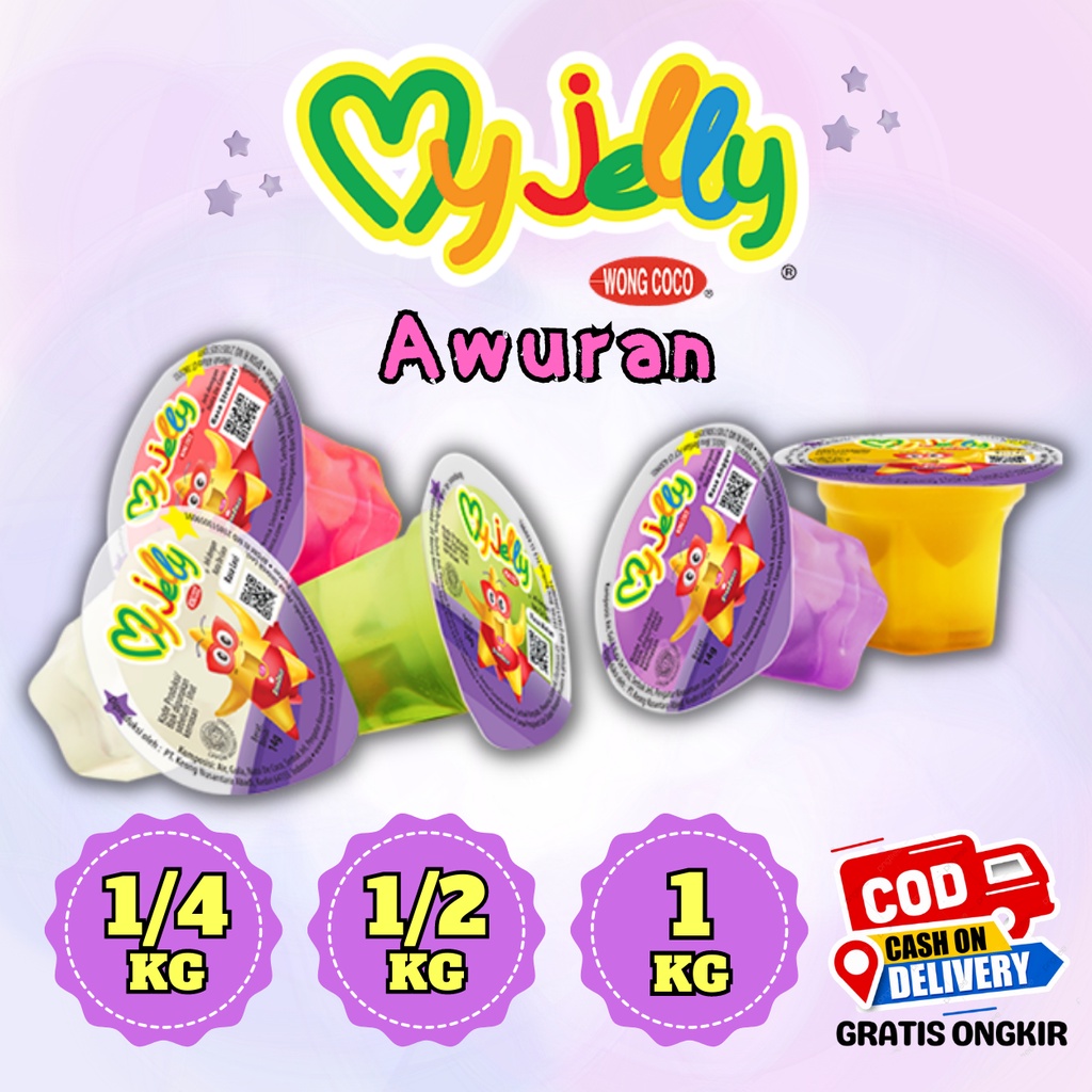 

250 Gram - MyJelly Wong Coco My Jelly Nata De Coco Awuran Kemasan Jeli Kiloan Jelly Box Aneka Rasa Tanpa Pemanis Tanpa Pengawet Jelly Rumput Laut