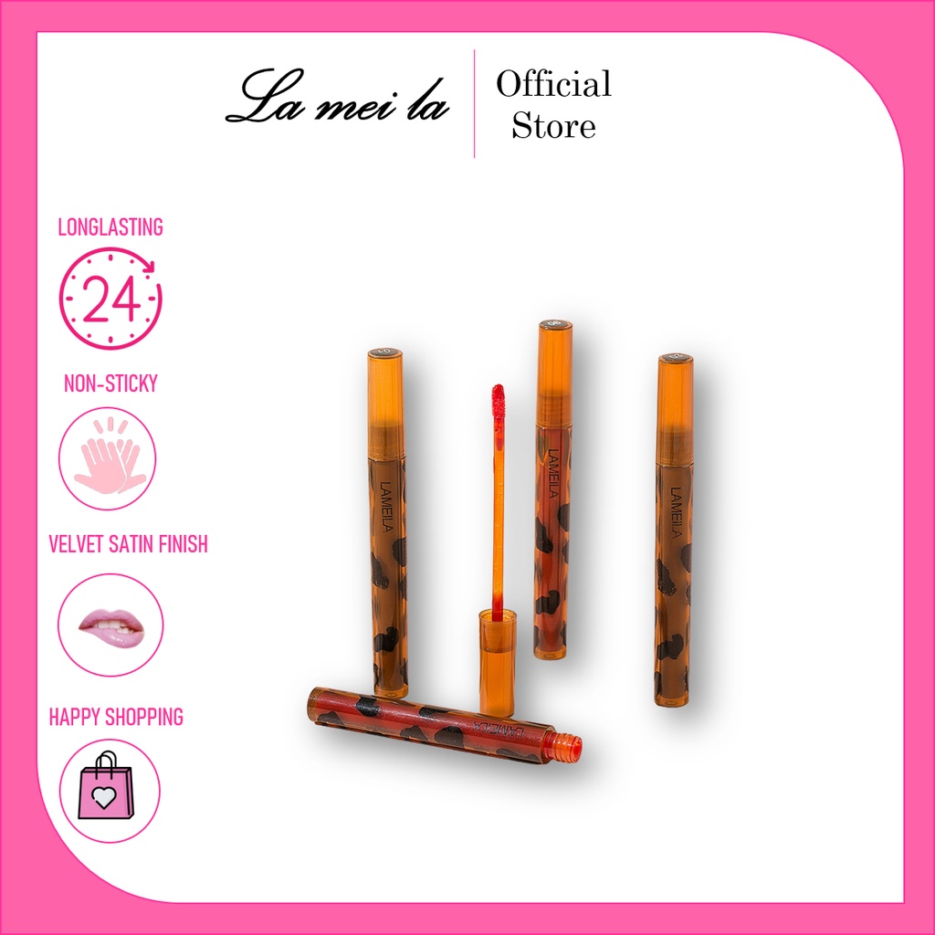 Lameila Lip Glaze Tahan Air Sweat Proof Anti Lengket 6 Warna New 1046