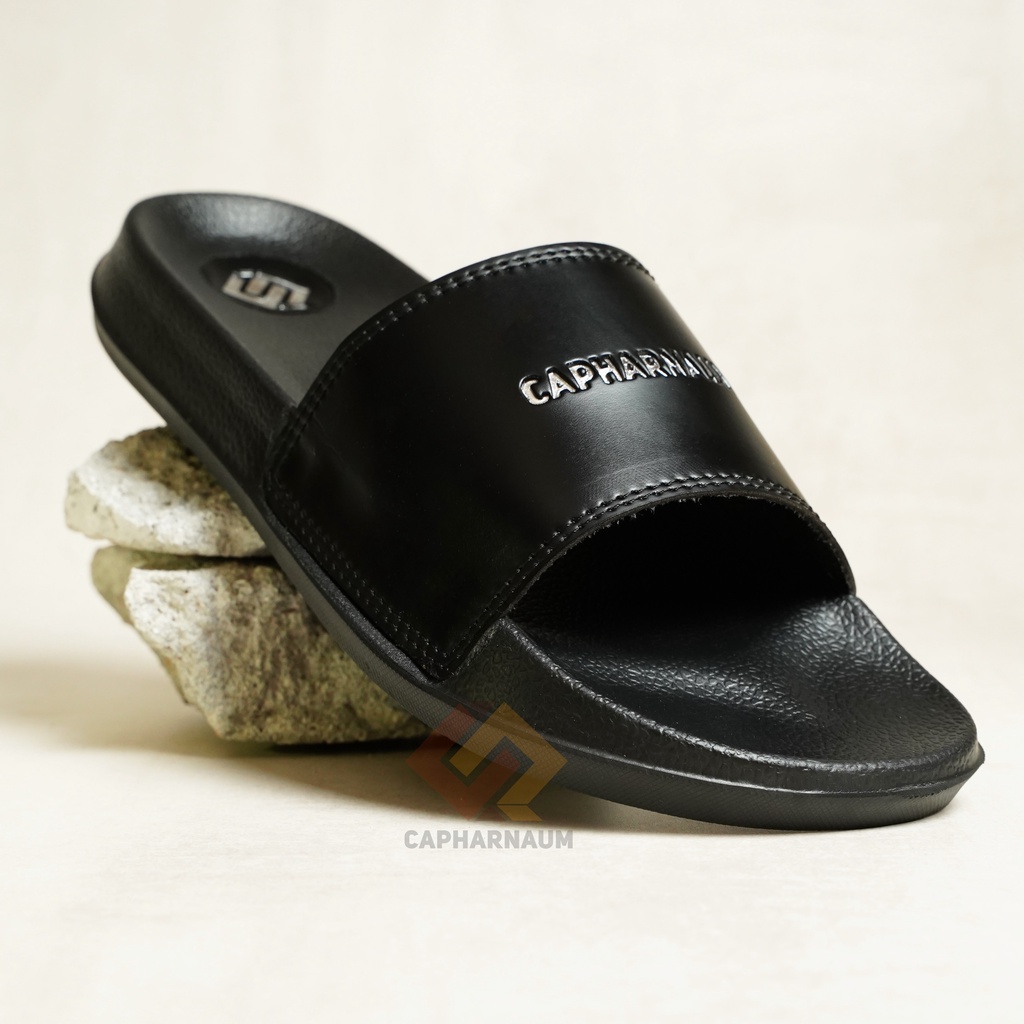 CAPHARNAUM [GRANIT 401] Sandal Slop Kulit Pria Slip On Sendal Selop Slide Sandal Pria Kasual